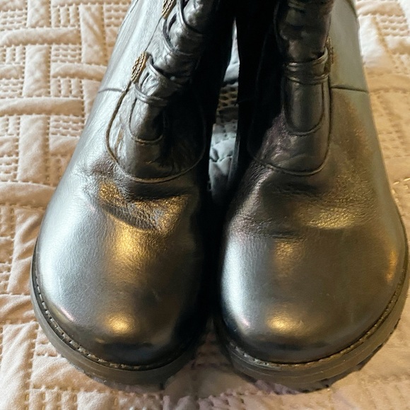 Miz Mooz Normandy Mid Calf Black Leather Riding Boot - Picture 4 of 16